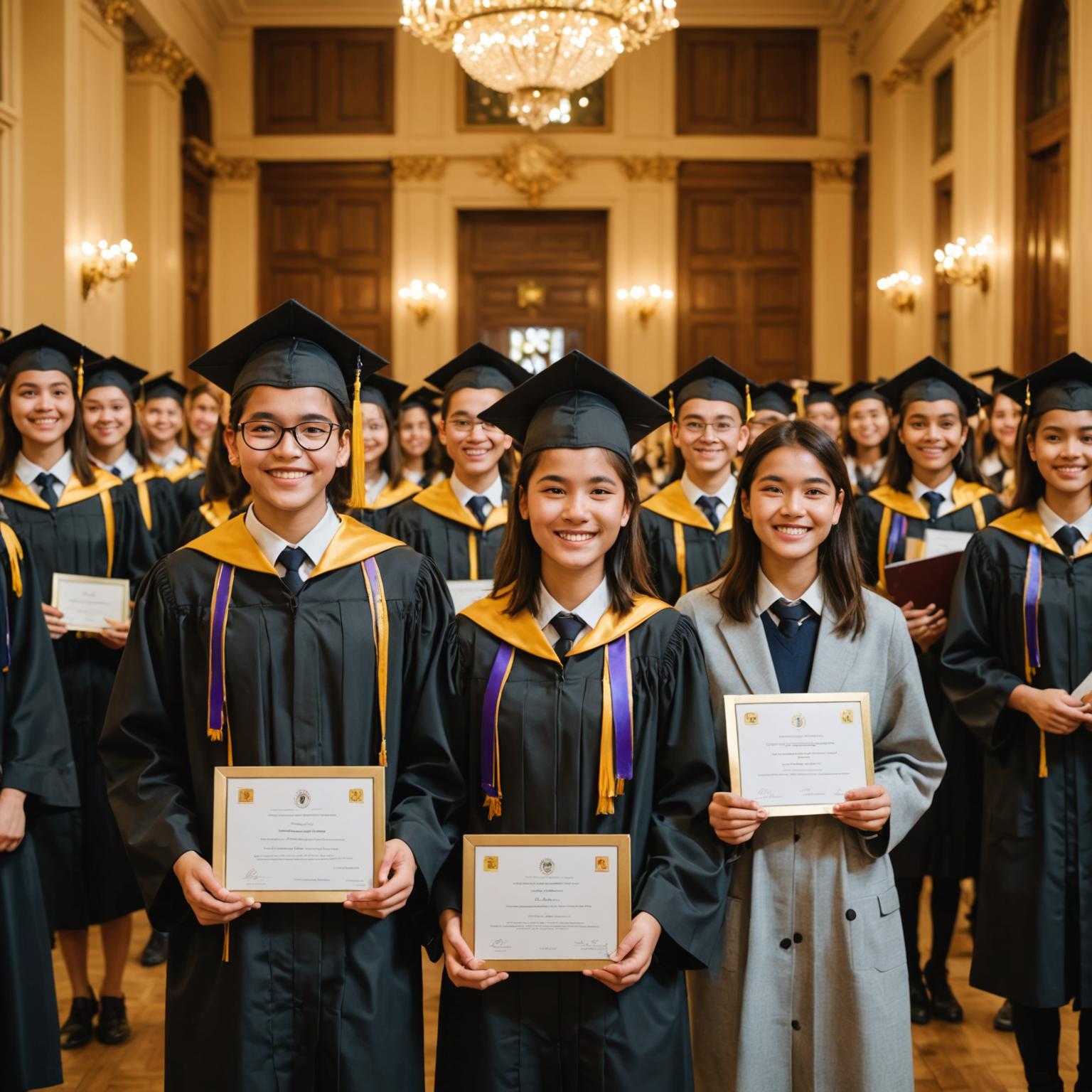Graduation ceremony for language course students