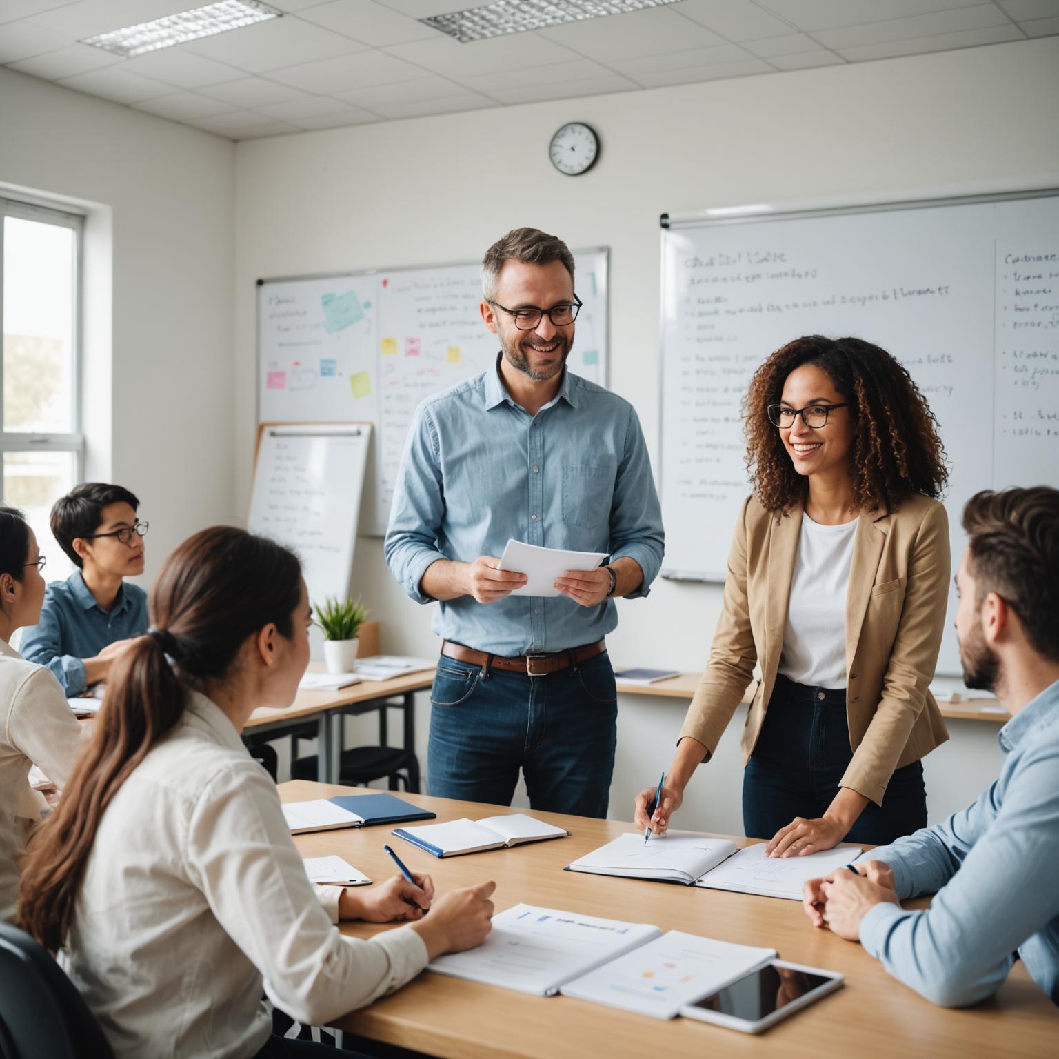 English language conversation class in progress